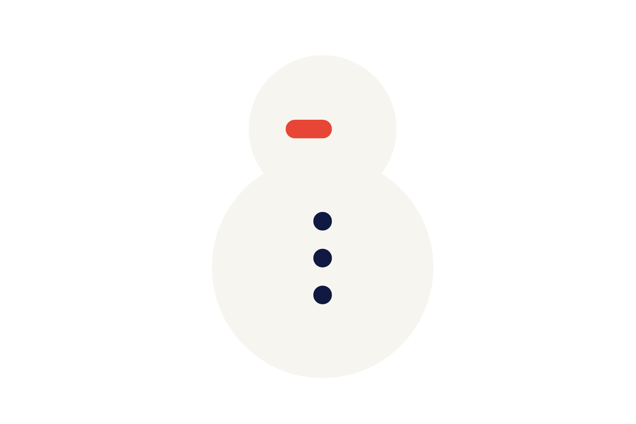 Illustration eines Schneemanns