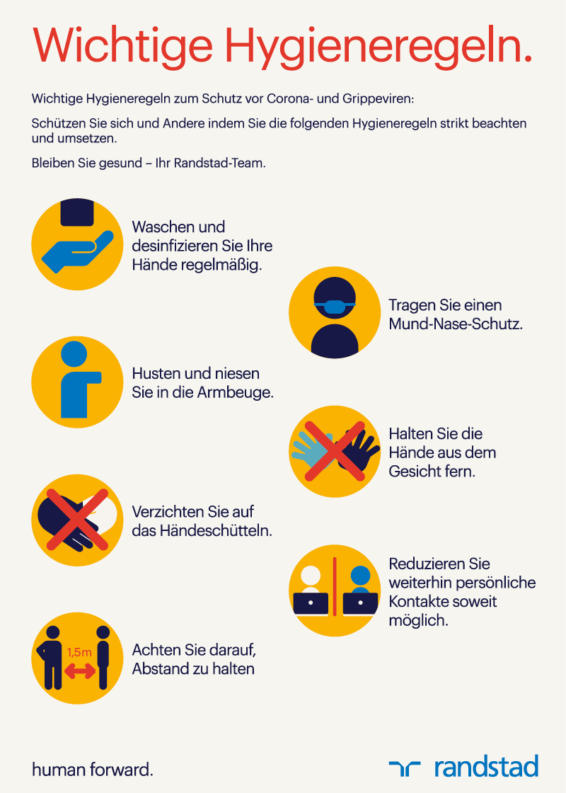 Randstad Hygieneregeln Coronavirus