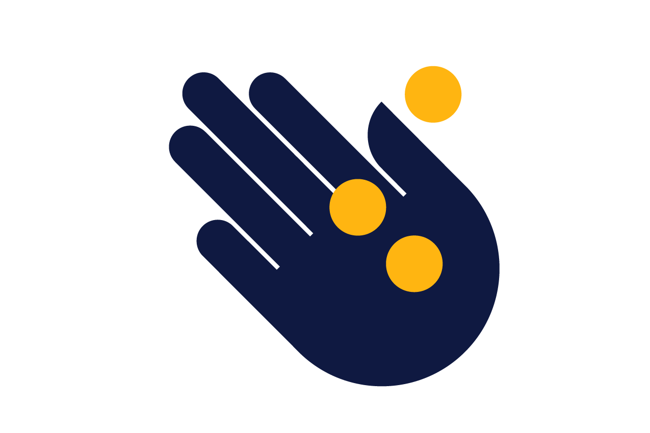 Illustration einer Hand mit Münzen