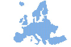 Illustration europäischer Kontinent