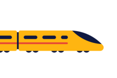 Illustration eines Hochgeschwindigkeitszuges