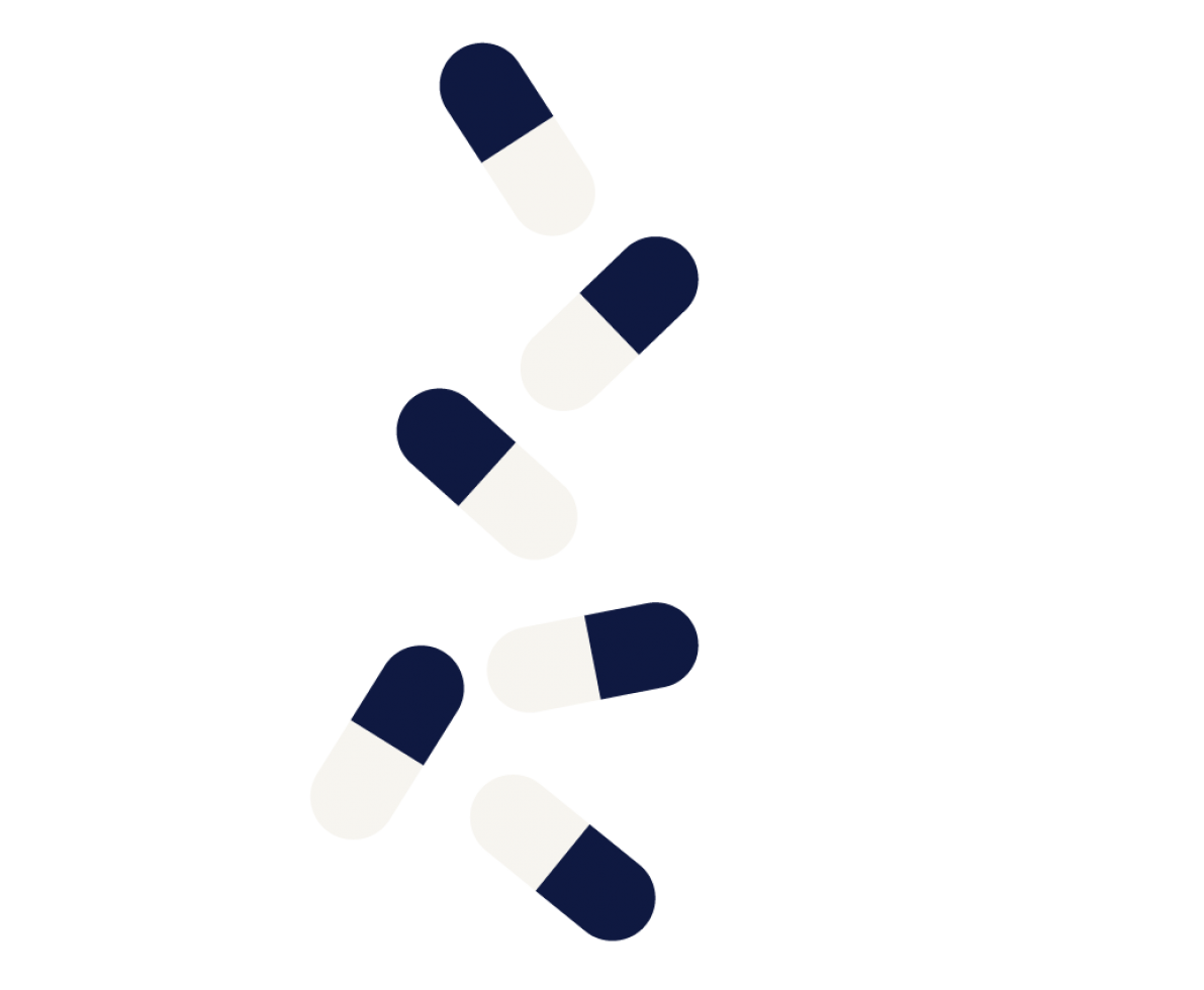 Personaldienstleistungen in Medizin und Pflege Illustration von Medikamenten